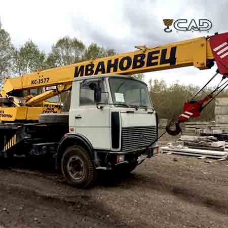 Аренда автокрана Ивановец КС-3577-4 14 тонн стрела 14 метров 