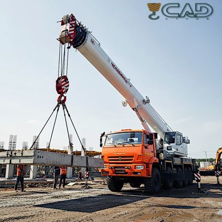 Аренда  крана Челябинец  КС-65717 50 тонн 34,5м.