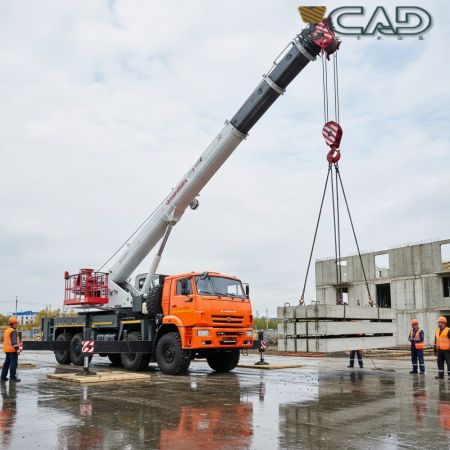 Аренда  крана Челябинец  КС-65717 50 тонн 34,5м.