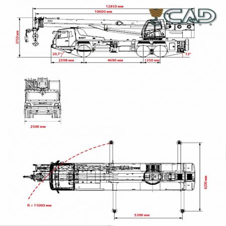 Аренда крана Sany STC800T6 80 тонн 50 метров в Москве и МО